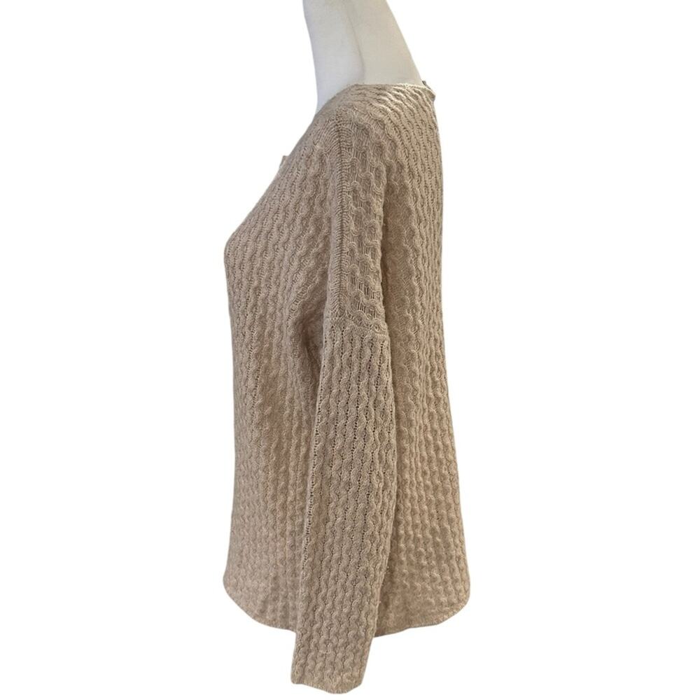 Joan Vass Studio Tan Women's Sweater Medium Wool Camel - Picture 2 of 4